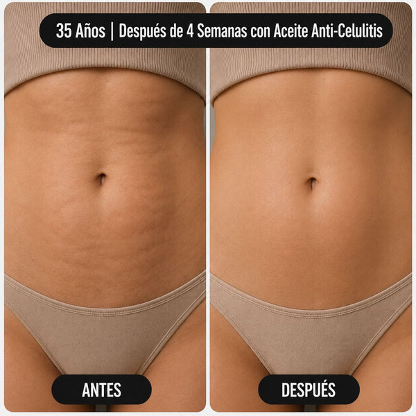 Resultado: 35 años, después de 4 semanas — abdomen