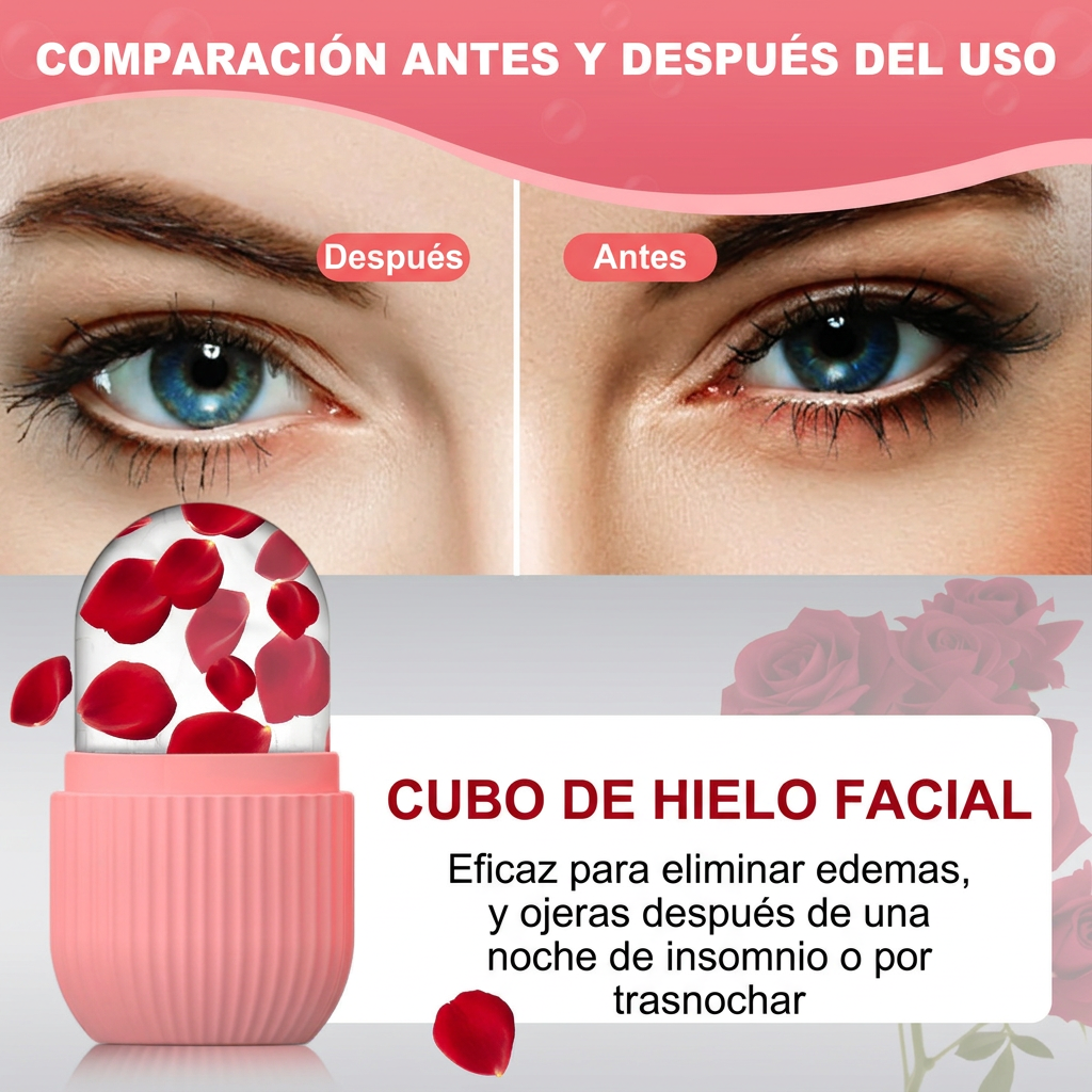 GlowVault Ice Roller — Rodillo Facial de Crioterapia para Deshinchar en 60 Segundos