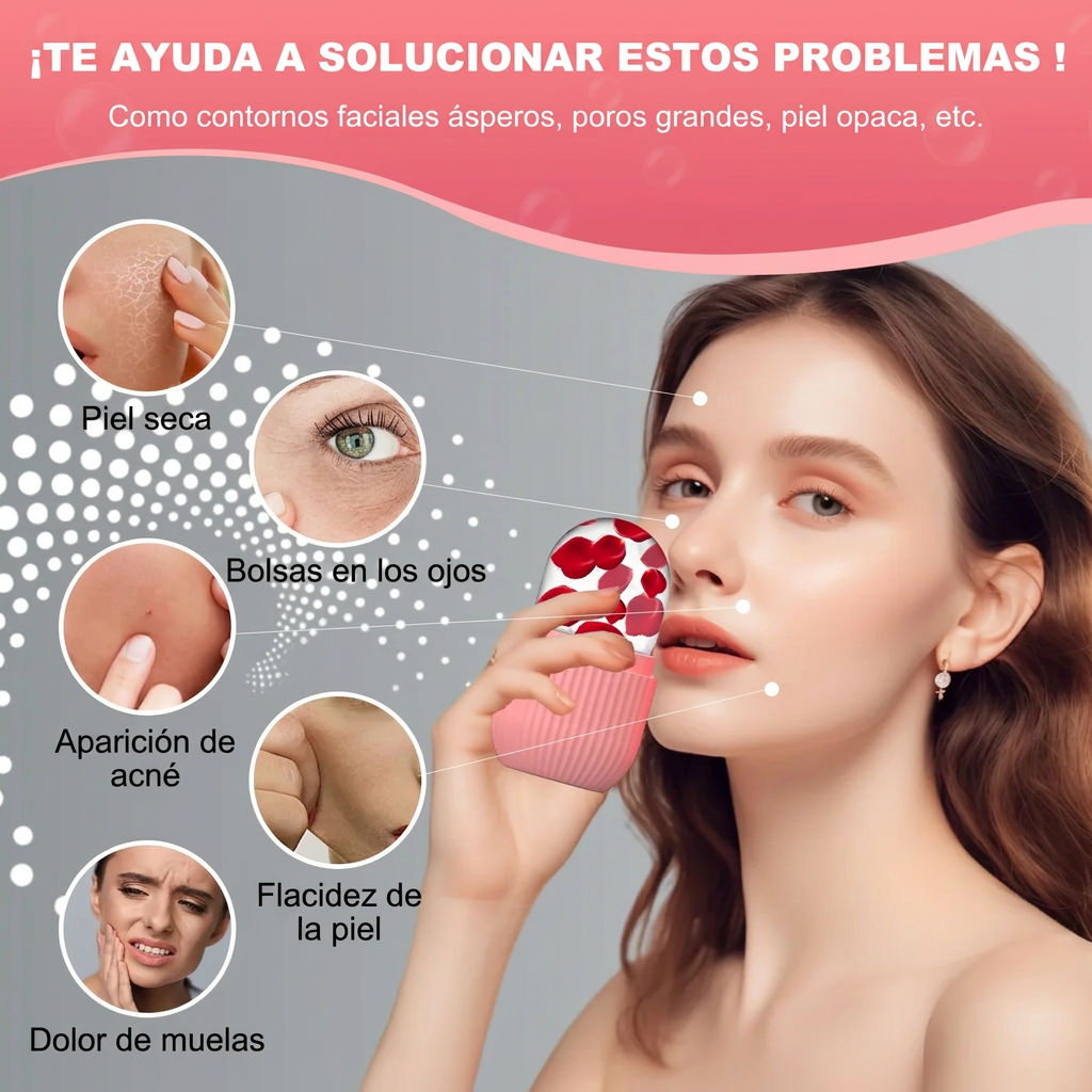 Rodillo Facial de Crioterapia — Deshincha y Reafirma en 60 Segundos
